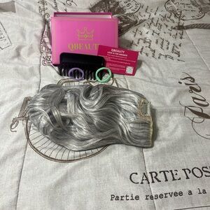 Icy platinum clip in Hair Extensions with Accessories